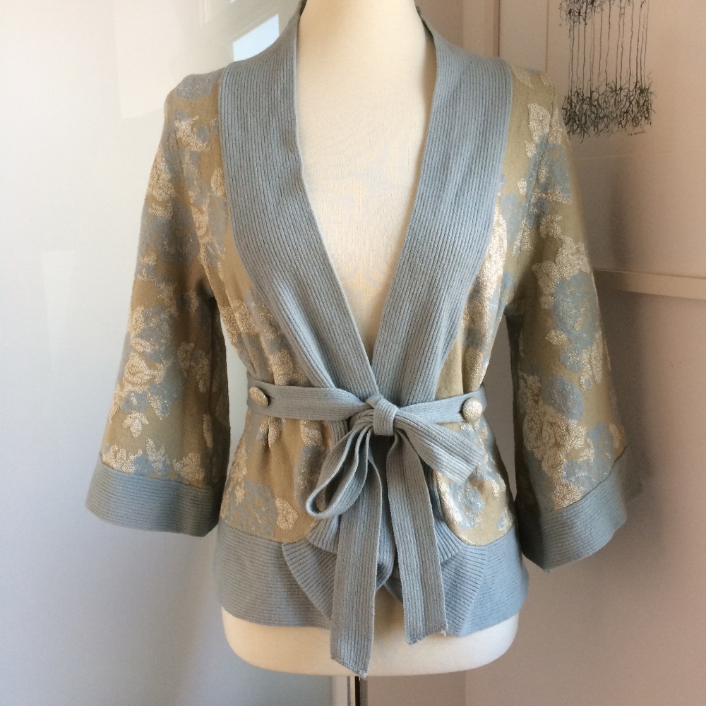 Gorgeous Anthropologie Moth Knit Floral Cardigan